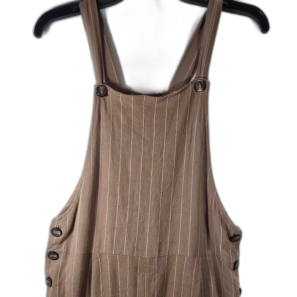 Urban-romantics Women's Brown and Tan Dungarees-overalls
